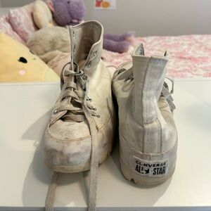 White Platform Converse